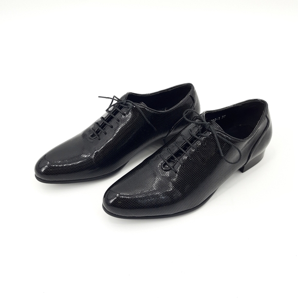 FINAL ⬇️ Cesare Gaspari | Perforated Patent Leather Loafers in Black - Picture 11 of 11